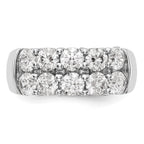 14K White Gold Diamond Band