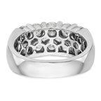 14K White Gold Diamond Band