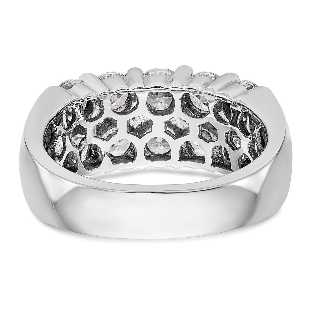 14K White Gold Diamond Band