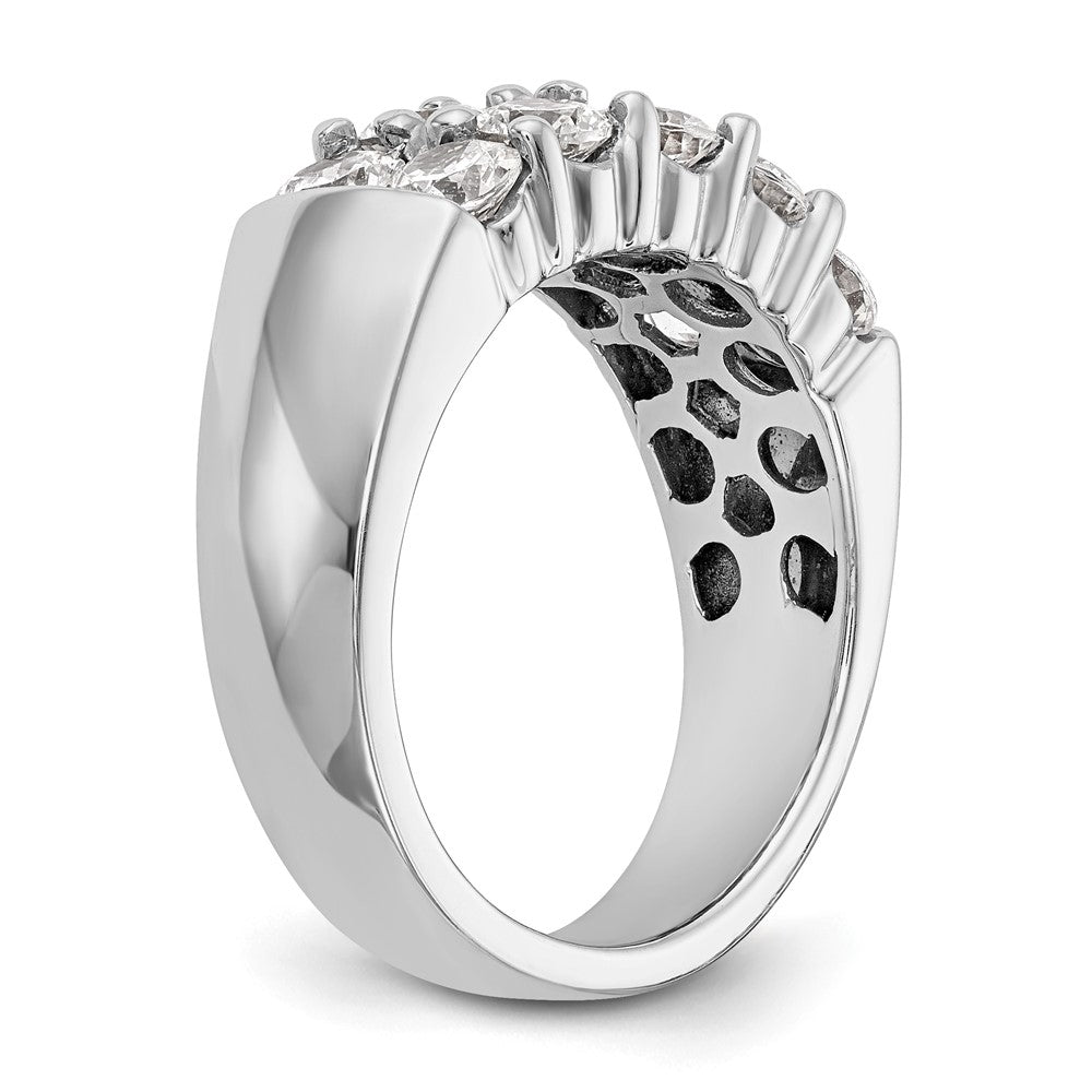 14K White Gold Diamond Band
