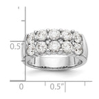 14K White Gold Diamond Band