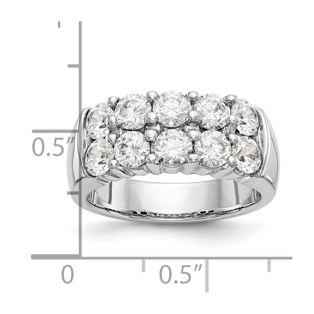 14K White Gold Diamond Band
