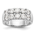 14K White Gold Diamond Band