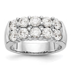 14K White Gold Diamond Band