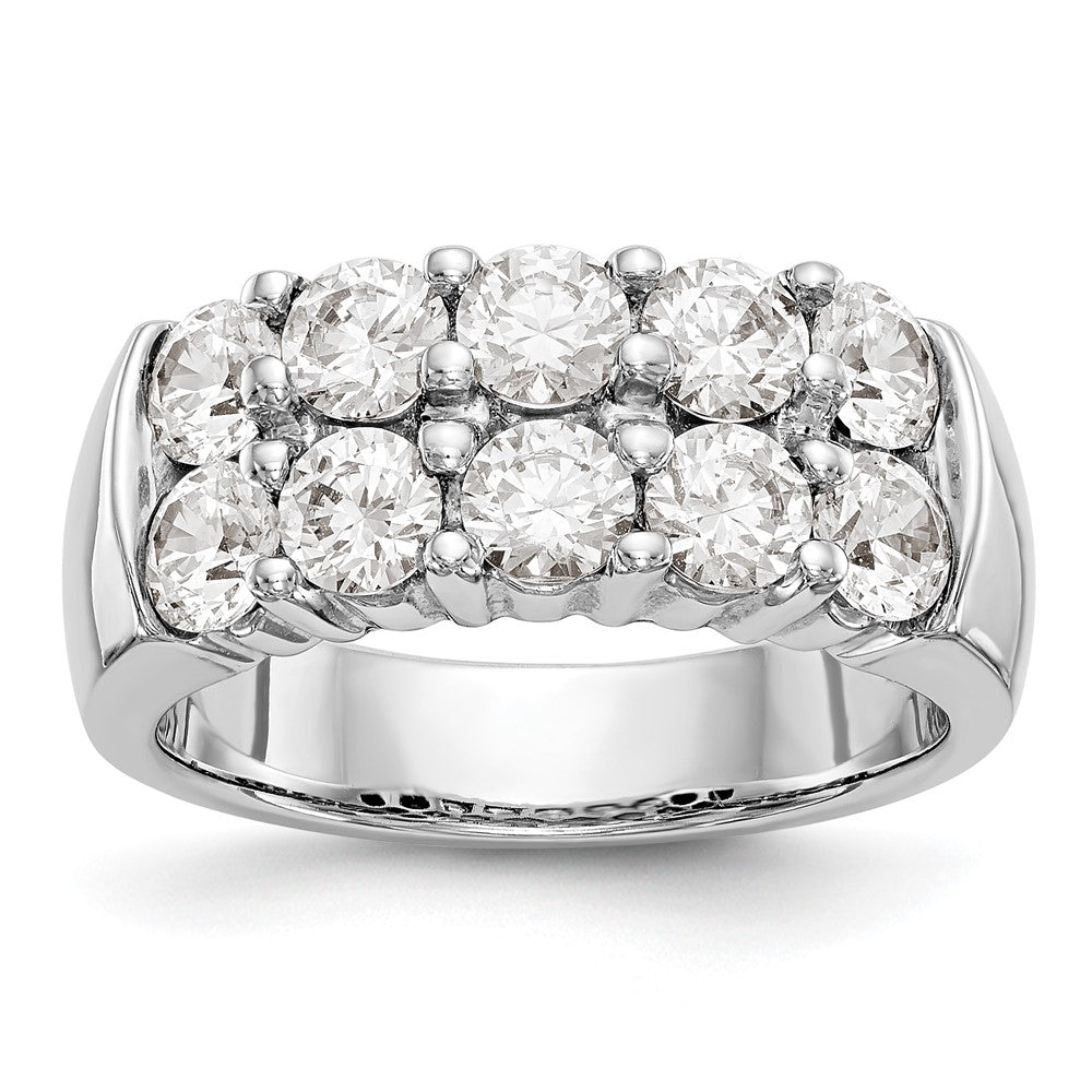 14K White Gold Diamond Band