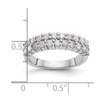 14K White Gold Diamond Band