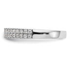14K White Gold Diamond Band