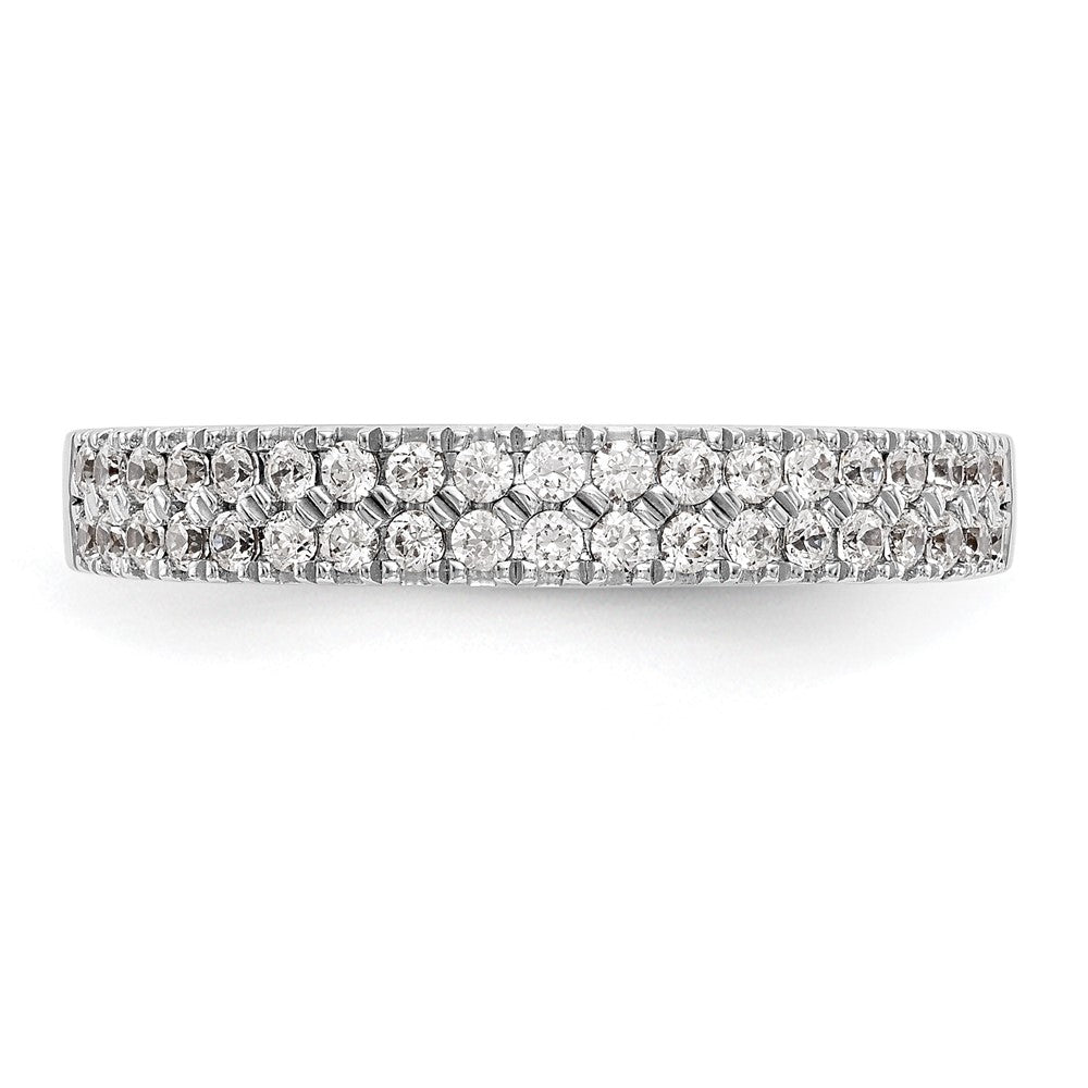 14K White Gold Diamond Band