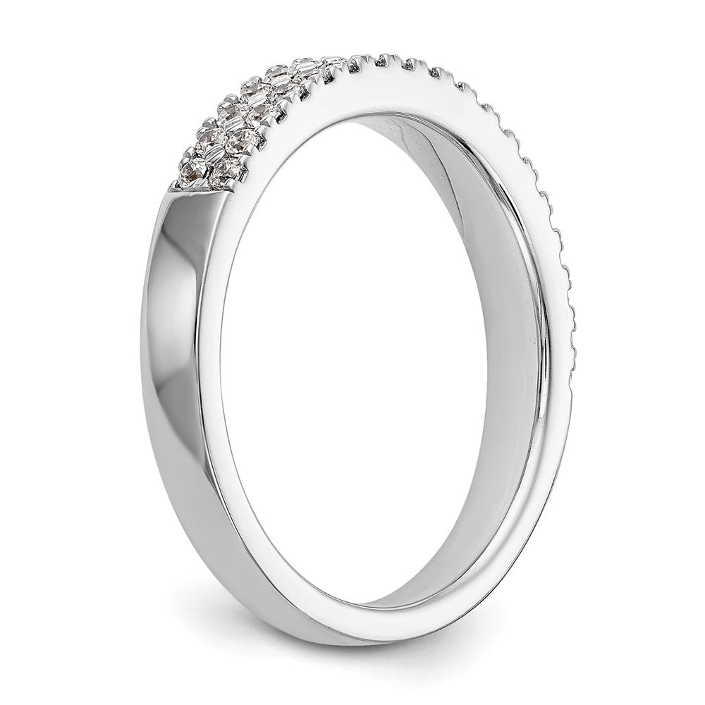 14K White Gold Diamond Band