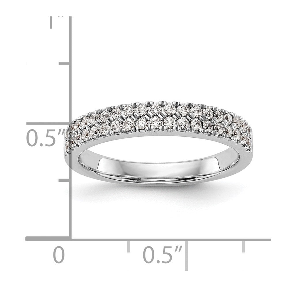 14K White Gold Diamond Band