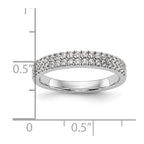 14K White Gold Diamond Band