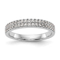 14k White Gold 3/8 carat Lab Grown Diamond VS/SI+ G+ Complete Double Row Band