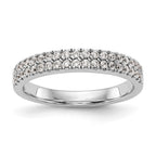 14K White Gold Diamond Band
