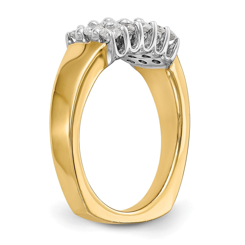 14K Two-tone Diamond Band
