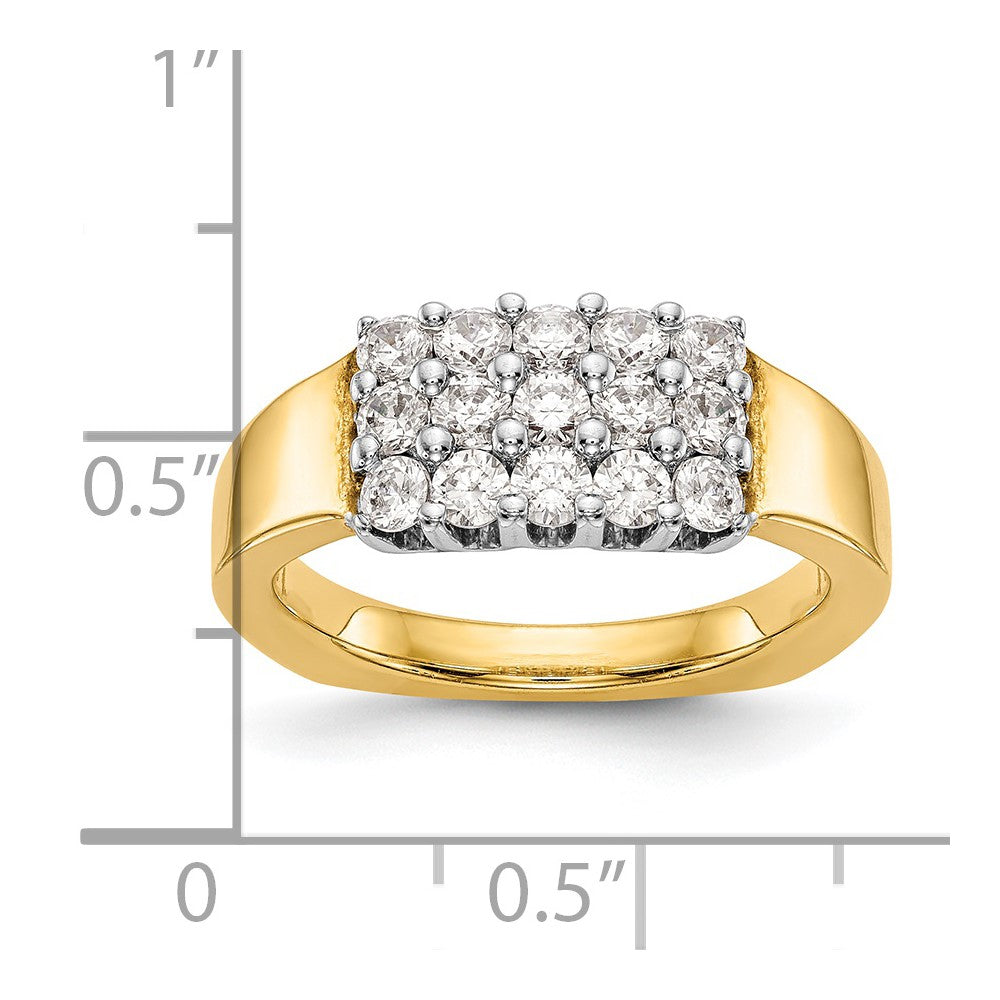 14K Two-tone Diamond Band