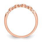 14K Rose Gold 1/15 carat Diamond Complete Wedding Band