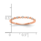 14K Rose Gold 1/15 carat Diamond Complete Wedding Band