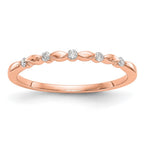 14K Rose Gold 1/15 carat Diamond Complete Wedding Band