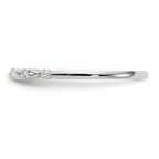 14K White Gold 1/15 carat Diamond Complete Wedding Band