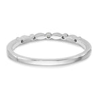 14K White Gold 1/15 carat Diamond Complete Wedding Band