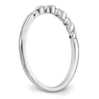 14K White Gold 1/15 carat Diamond Complete Wedding Band