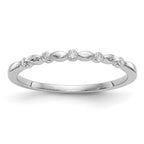 14K White Gold 1/15 carat Diamond Complete Wedding Band