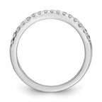 14K White Gold 1/5 carat Diamond Complete Wedding Band