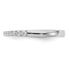 14K White Gold 1/5 carat Diamond Complete Wedding Band