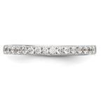 14K White Gold 1/5 carat Diamond Complete Wedding Band