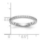 14K White Gold 1/5 carat Diamond Complete Wedding Band