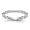14K White Gold 1/5 carat Diamond Complete Wedding Band