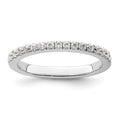 14K White Gold 1/3 carat Diamond Complete Wedding Band
