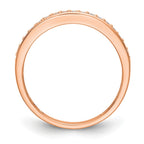 14k Rose Gold 1/6 carat Lab Grown Diamond VS/SI+ G+ Complete Wedding Band