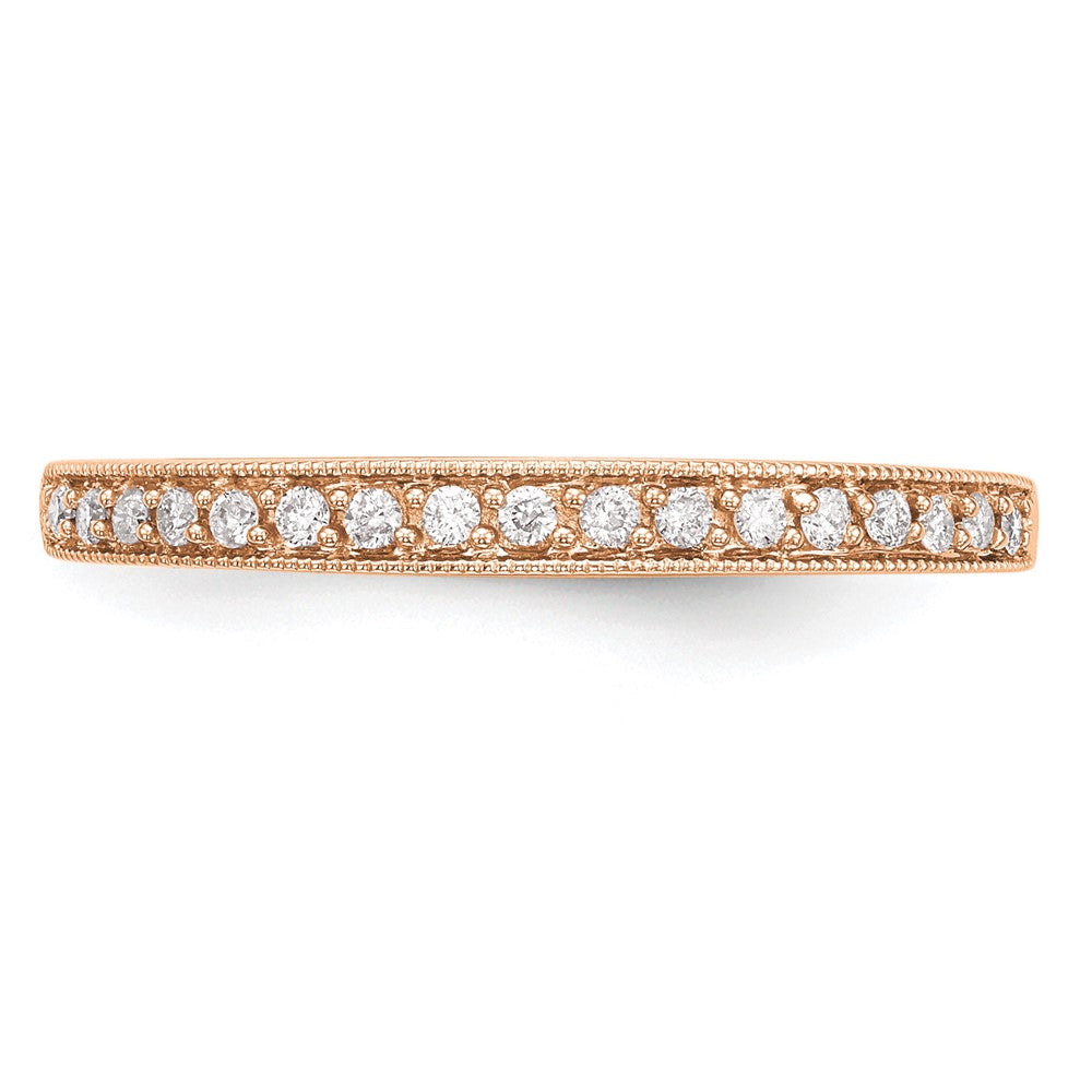 14k Rose Gold 1/6 carat Lab Grown Diamond VS/SI+ G+ Complete Wedding Band