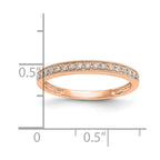 14k Rose Gold 1/6 carat Lab Grown Diamond VS/SI+ G+ Complete Wedding Band