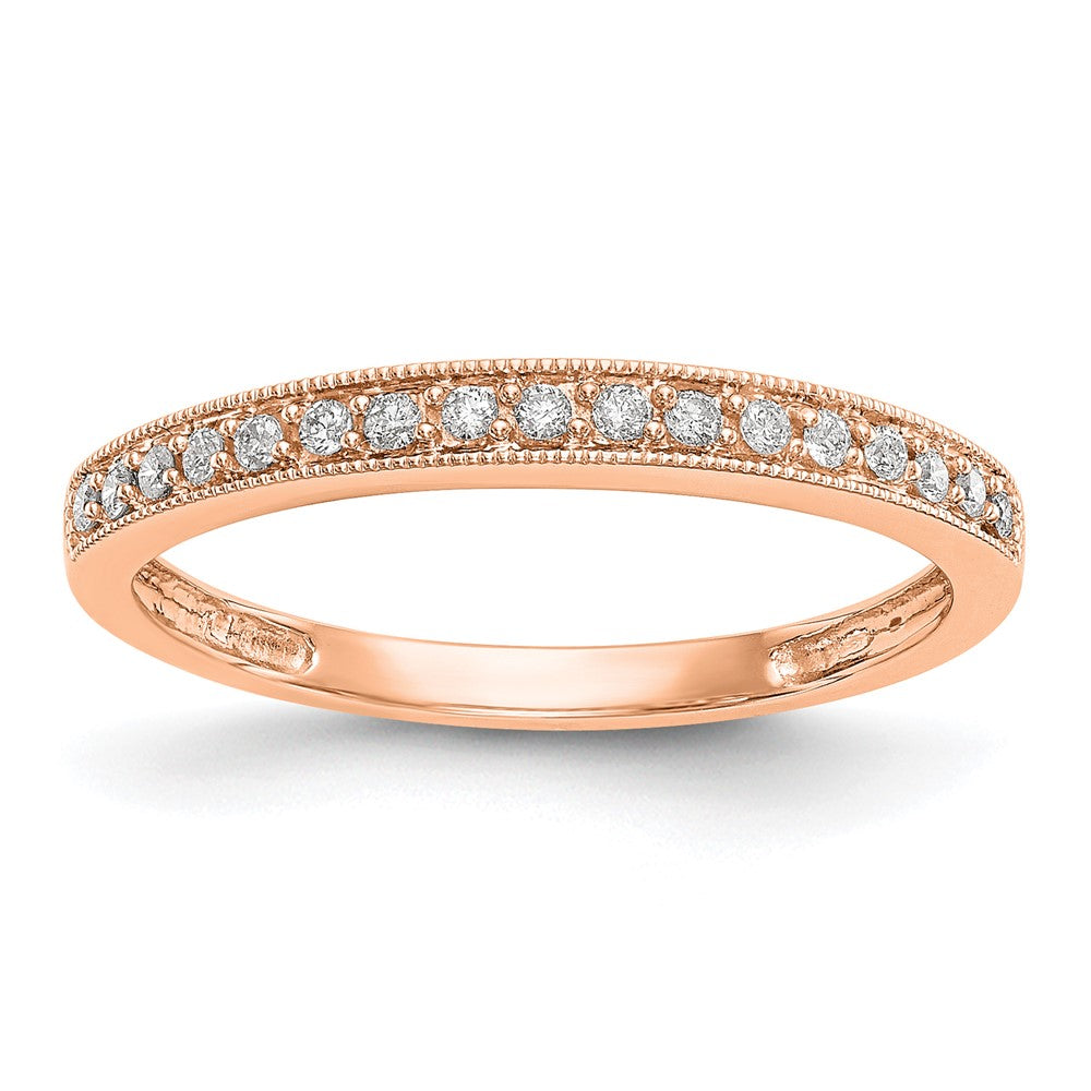 14k Rose Gold 1/6 carat Lab Grown Diamond VS/SI+ G+ Complete Wedding Band
