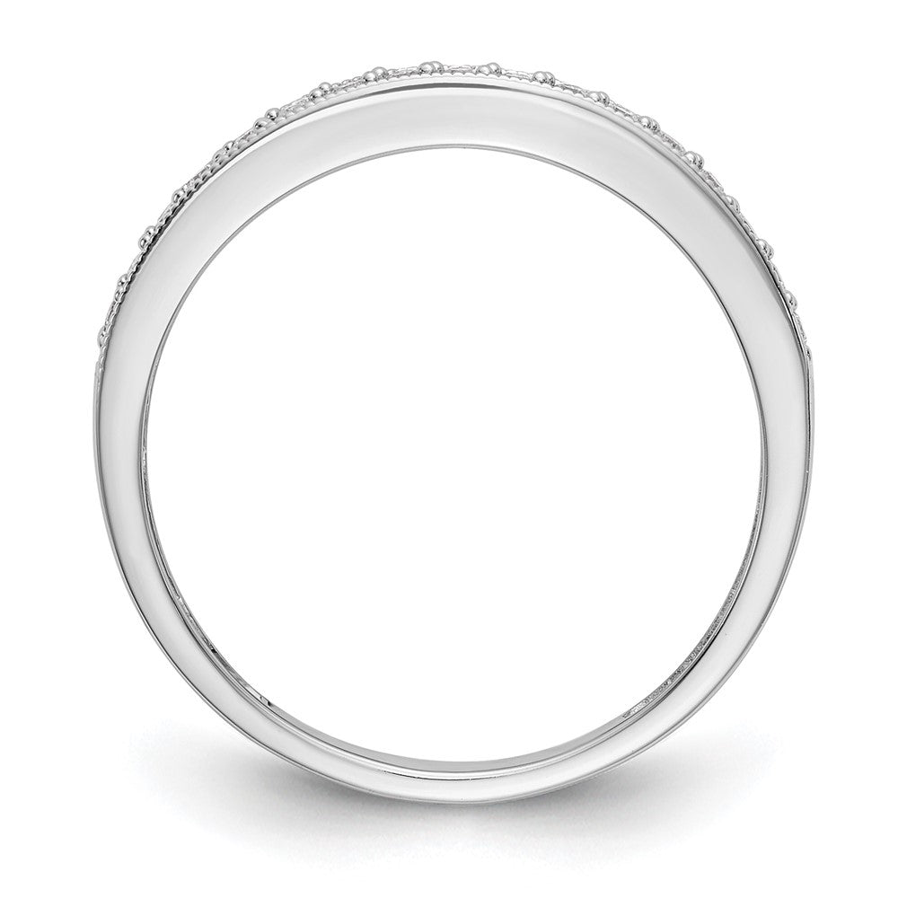 14k White Gold 1/6 carat Lab Grown Diamond VS/SI+ G+ Complete Wedding Band