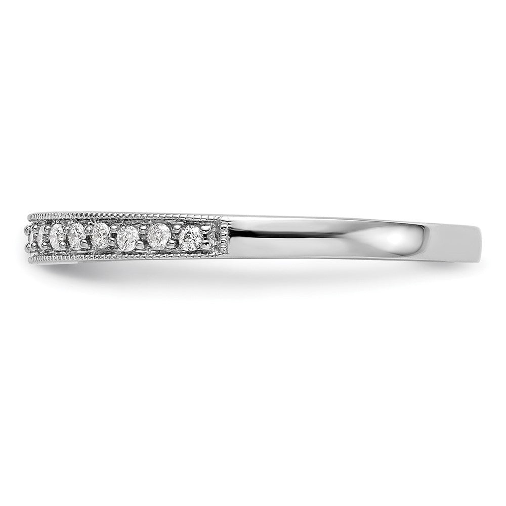 14k White Gold 1/6 carat Lab Grown Diamond VS/SI+ G+ Complete Wedding Band