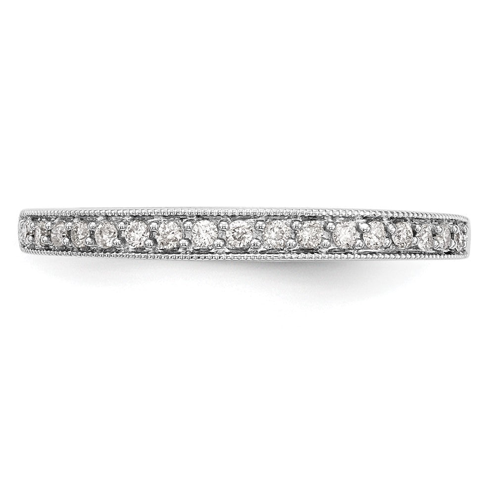 14k White Gold 1/6 carat Lab Grown Diamond VS/SI+ G+ Complete Wedding Band