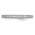 14k White Gold 1/6 carat Lab Grown Diamond VS/SI+ G+ Complete Wedding Band