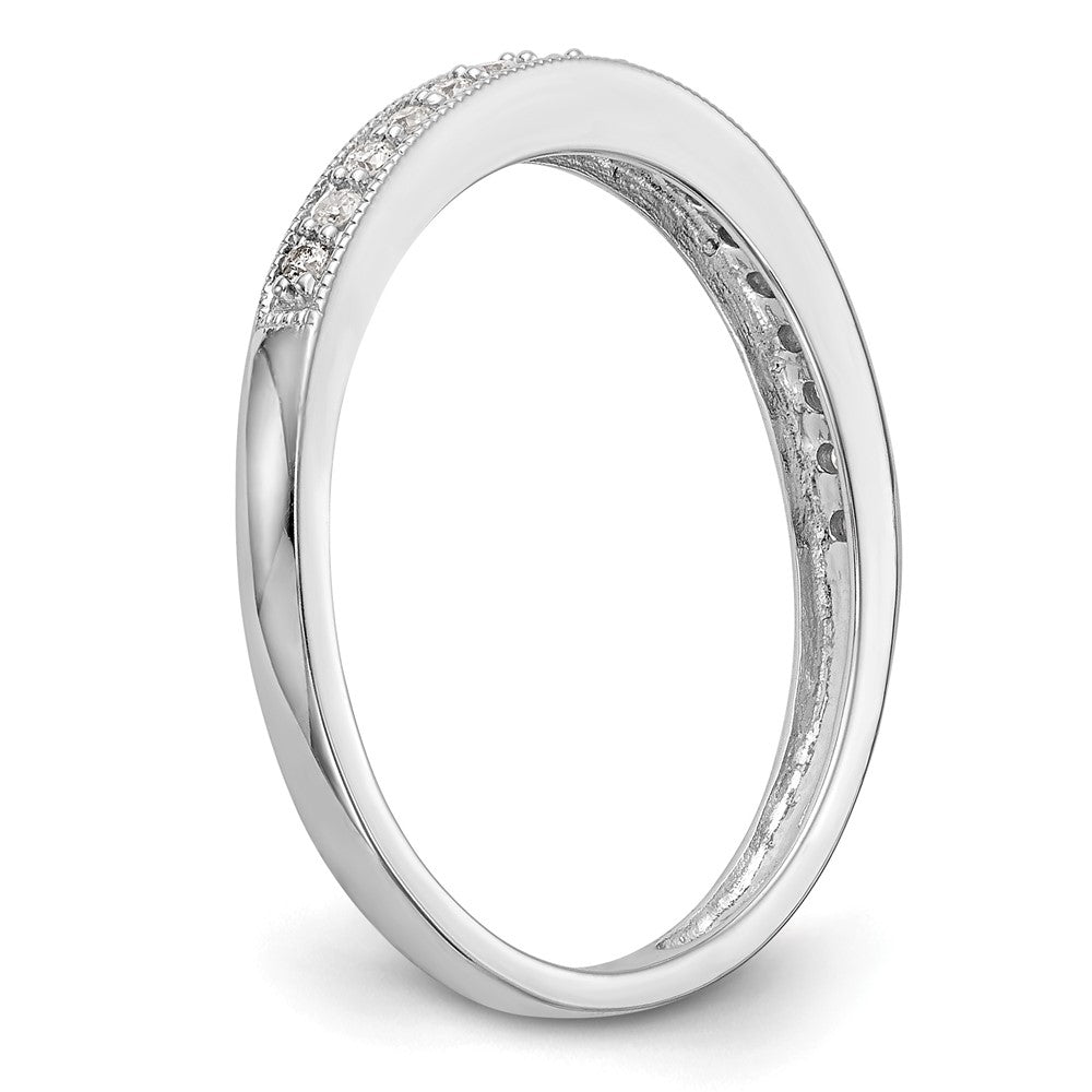 14k White Gold 1/6 carat Lab Grown Diamond VS/SI+ G+ Complete Wedding Band