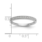 14K White Gold 1/10 carat Diamond Complete Wedding Band