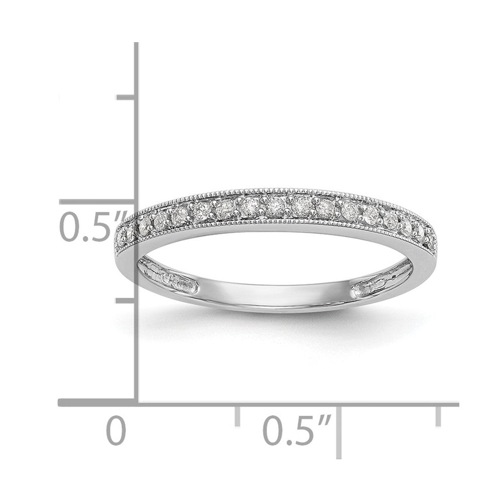 14k White Gold 1/6 carat Lab Grown Diamond VS/SI+ G+ Complete Wedding Band