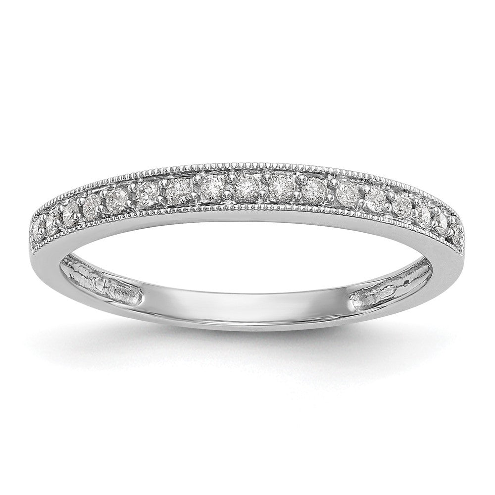 14k White Gold 1/6 carat Lab Grown Diamond VS/SI+ G+ Complete Wedding Band