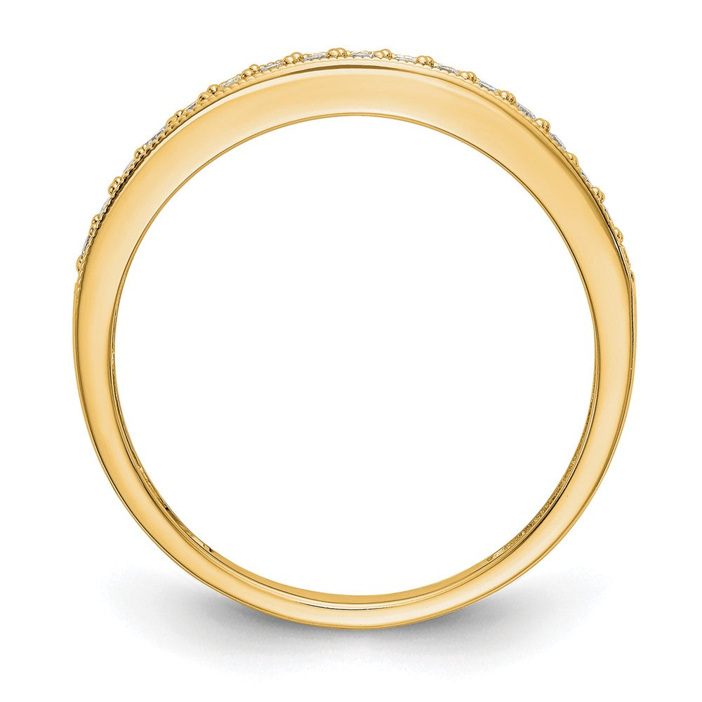 14k 1/6 carat Lab Grown Diamond VS/SI+ G+ Complete Wedding Band