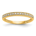 14k 1/6 carat Lab Grown Diamond VS/SI+ G+ Complete Wedding Band