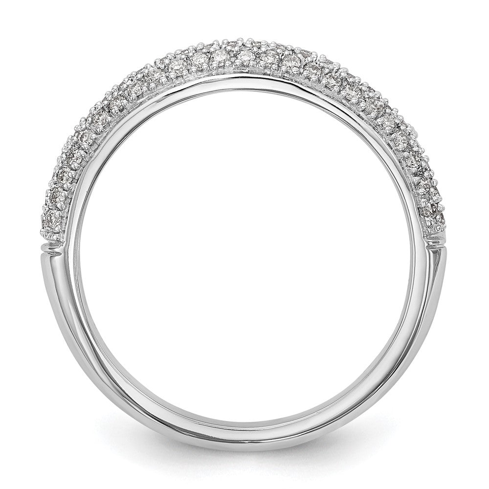 14K White Gold Diamond Band