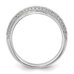 14K White Gold Diamond Band