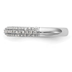 14K White Gold Diamond Band