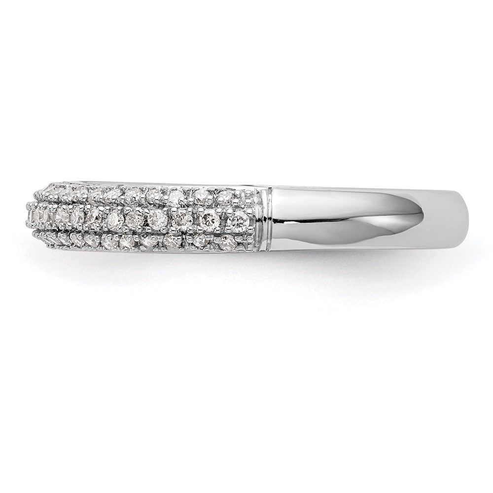 14K White Gold Diamond Band